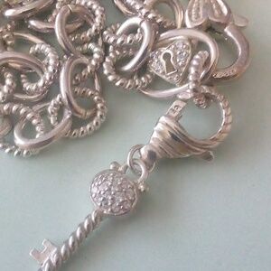 Judith Ripka 'Key to my Heart' Sterling 925 Necklace